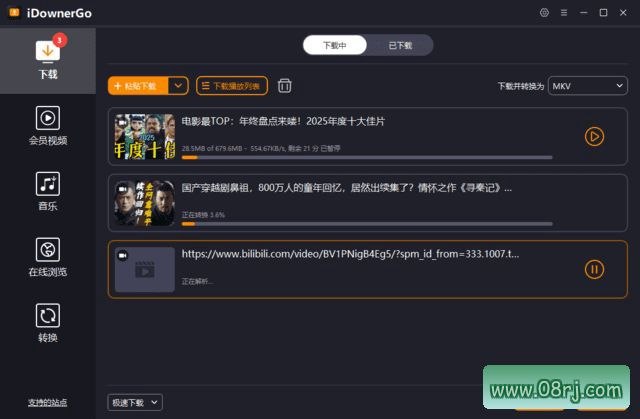 iDownerGo(流媒体网络视频下载工具) v11.1.1 多语便携版