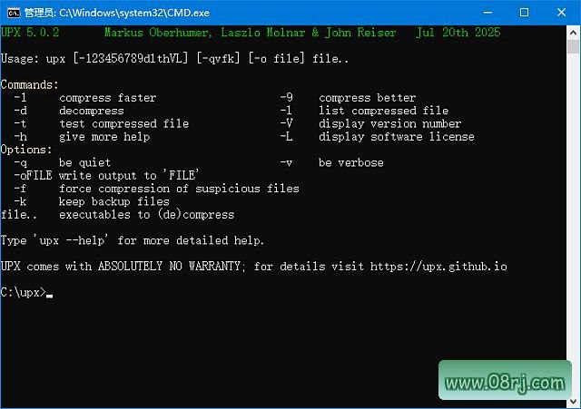 UPX (Ultimate Packer for eXecutables) v5.2.1