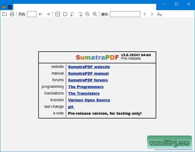 SumatraPDF(PDF阅读器) v3.5.2 / 3.6.16341 pre-release 中文绿色版