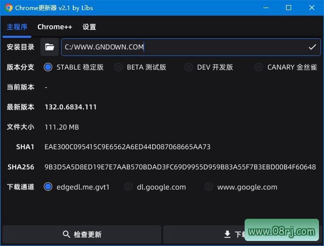 Chrome Updater(Chrome更新器) v2.7 中文绿色版