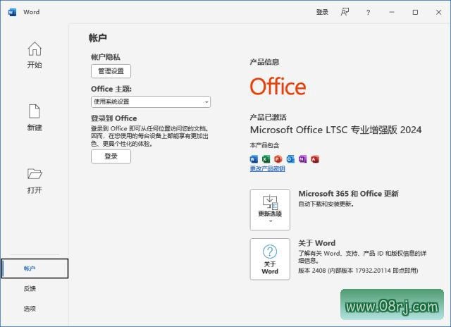 Office专业增强版2024(中文直装版)x64 v16.0.17932.20884 07月版