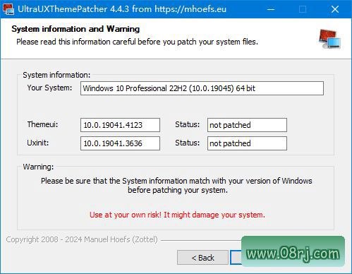 UltraUXThemePatcher(主题破解限制工具) v4.4.2