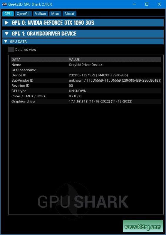 GPU Shark II(显卡GPU监视工具) v2.10.0.0 / 0.33.4.0 绿色版
