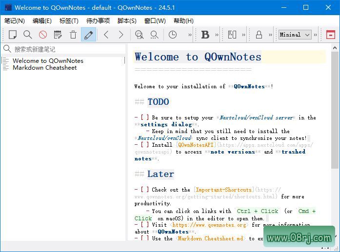 QOwnNotes(跨平台笔记应用程序) v24.5.1 中文绿色版